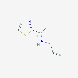 molecular formula C8H12N2S B1469319 (Prop-2-en-1-yl)[1-(1,3-thiazol-2-yl)ethyl]amine CAS No. 1343347-04-5