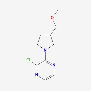 molecular formula C10H14ClN3O B1469320 2-Chloro-3-[3-(methoxymethyl)pyrrolidin-1-yl]pyrazine CAS No. 1342519-58-7