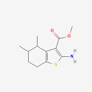 molecular formula C12H17NO2S B1469323 Methyl 2-amino-4,5-dimethyl-4,5,6,7-tetrahydro-1-benzothiophene-3-carboxylate CAS No. 1343247-19-7