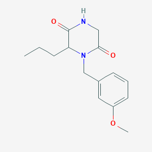 molecular formula C15H20N2O3 B1469325 1-(3-Methoxybenzyl)-6-propyl-2,5-piperazinedione CAS No. 1353496-75-9