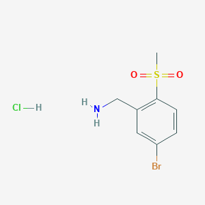 molecular formula C8H11BrClNO2S B1469329 1-[5-Bromo-2-(methylsulfonyl)phenyl]methanamine hydrochloride CAS No. 1192347-61-7