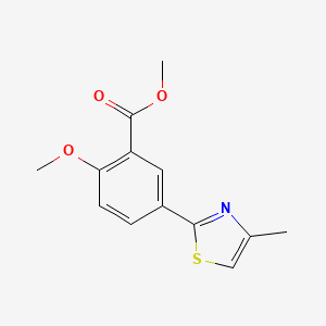 Benzoic acid, 2-methoxy-5-(4-methyl-2-thiazolyl)-, methyl ester