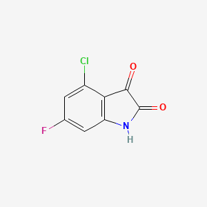 molecular formula C8H3ClFNO2 B1469334 4-chloro-6-fluoro-1H-indole-2,3-dione CAS No. 940054-45-5