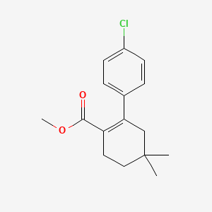 molecular formula C16H19ClO2 B1469338 Methyl 2-(4-chlorophenyl)-4,4-dimethylcyclohex-1-enecarboxylate CAS No. 1228780-49-1