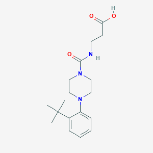molecular formula C18H27N3O3 B1469348 N-{[4-(2-tert-Butylphenyl)piperazin-1-yl]carbonyl}-beta-alanine CAS No. 1252655-61-0