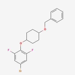 molecular formula C19H19BrF2O2 B1469358 2-(4-(Benzyloxy)cyclohexyloxy)-5-bromo-1,3-difluorobenzene CAS No. 1361391-79-8