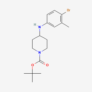 molecular formula C17H25BrN2O2 B1469359 4-(4-Bromo-3-methylphenylamino)-piperidine-1-carboxylic acid tert-butyl ester CAS No. 1134335-19-5