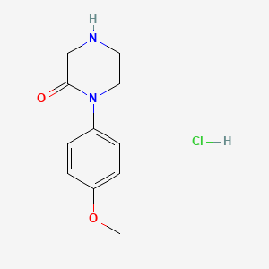 molecular formula C11H15ClN2O2 B1469366 1-(4-甲氧基苯基)哌嗪-2-酮盐酸盐 CAS No. 1284247-69-3