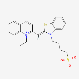 Quinolinium, 1-ethyl-2-((3-(4-sulfobutyl)-2(3H)-benzoselenazolylidene)methyl)-, inner salt