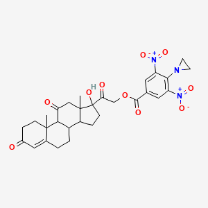 17-Hydroxy-3,11,20-trioxopregn-4-en-21-yl 4-(aziridin-1-yl)-3,5-dinitrobenzoate