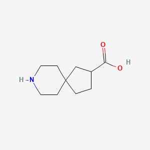 molecular formula C10H17NO2 B1469381 8-Azaspiro[4.5]decane-2-carboxylic acid CAS No. 1508135-36-1