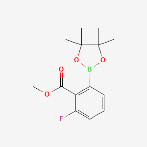 molecular formula C14H18BFO4 B1469387 2-氟-6-(4,4,5,5-四甲基-[1,3,2]二氧杂硼环-2-基)-苯甲酸甲酯 CAS No. 1293284-61-3