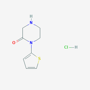 molecular formula C8H11ClN2OS B1469391 1-(噻吩-2-基)哌嗪-2-酮盐酸盐 CAS No. 1284243-99-7