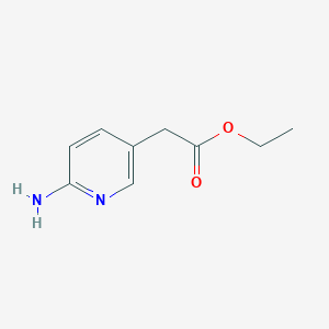 molecular formula C9H12N2O2 B1469396 2-(6-氨基吡啶-3-基)乙酸乙酯 CAS No. 1174229-72-1
