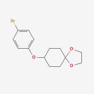 molecular formula C14H17BrO3 B1469400 8-(4-Bromophenoxy)-1,4-dioxaspiro[4.5]decane CAS No. 1312478-73-1