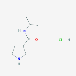 molecular formula C8H17ClN2O B1469409 N-Isopropyl-3-pyrrolidinecarboxamide hydrochloride CAS No. 2204587-69-7