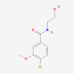 molecular formula C10H12BrNO3 B1469414 4-bromo-N-(2-hydroxyethyl)-3-methoxybenzamide CAS No. 1309682-36-7