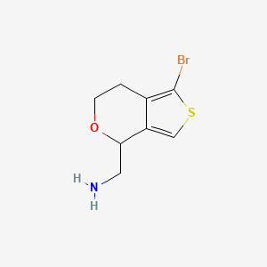 molecular formula C8H10BrNOS B1469416 (1-溴-6,7-二氢-4H-噻吩[3,4-c]吡喃-4-基)甲胺 CAS No. 1310427-41-8