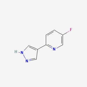molecular formula C8H6FN3 B1469422 5-氟-2-(1H-吡唑-4-基)吡啶 CAS No. 1381971-92-1