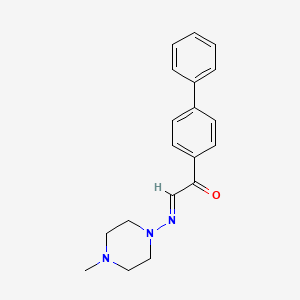 2-((4-Methyl-1-piperazinyl)imino)-4'-phenylacetophenone