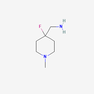 molecular formula C7H15FN2 B1469433 (4-氟-1-甲基哌啶-4-基)甲胺 CAS No. 1554428-01-1