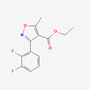 B1469435 3-(2,3-Difluoro-phenyl)-5-methyl-isoxazole-4-carboxylic acid ethyl ester CAS No. 1159602-35-3