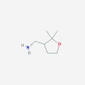 molecular formula C7H15NO B1469437 1-(2,2-二甲基四氢呋喃-3-基)甲胺 CAS No. 1781301-94-7