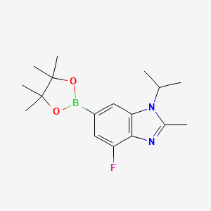molecular formula C17H24BFN2O2 B1469442 4-氟-1-异丙基-2-甲基-6-(4,4,5,5-四甲基-1,3,2-二氧杂硼环丁-2-基)-1H-苯并[d]咪唑 CAS No. 1231930-37-2