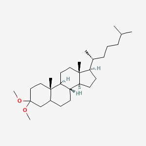 (8R,9S,10S,13R,14S,17R)-3,3-dimethoxy-10,13-dimethyl-17-[(2R)-6-methylheptan-2-yl]-1,2,4,5,6,7,8,9,11,12,14,15,16,17-tetradecahydrocyclopenta[a]phenanthrene