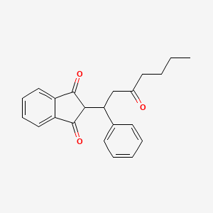 2-(3-Oxo-1-phenylheptyl)-1H-indene-1,3(2H)-dione