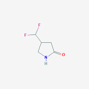 molecular formula C5H7F2NO B1469454 4-(二氟甲基)吡咯烷-2-酮 CAS No. 1803589-29-8