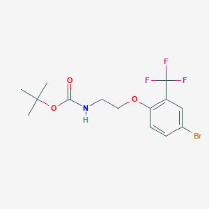 B1469457 Tert-butyl 2-(4-bromo-2-(trifluoromethyl)phenoxy)ethylcarbamate CAS No. 1315465-28-1