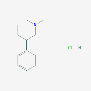 molecular formula C12H20ClN B14694609 N,N-Dimethyl-2-phenylbutan-1-amine hydrochloride 