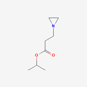 molecular formula C8H15NO2 B14694657 1-Aziridinepropionic acid, isopropyl ester CAS No. 23693-83-6