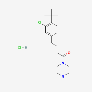 1-(4-(3-Chloro-4-(1,1-dimethylethyl)phenyl)-1-oxobutyl)-4-methylpiperazine hydrochloride