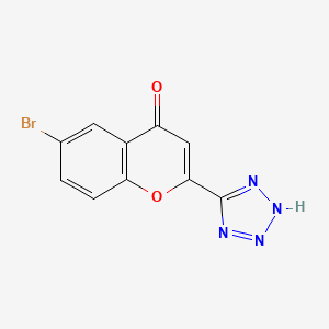 4H-1-Benzopyran-4-one, 6-bromo-2-(1H-tetrazol-5-yl)-