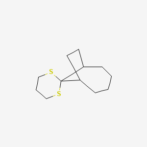 molecular formula C12H20S2 B14694750 Spiro[bicyclo[4.2.1]nonane-9,2'-[1,3]dithiane] CAS No. 28640-50-8