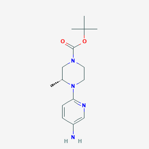 B1469479 (R)-tert-butyl 4-(5-aminopyridin-2-yl)-3-methylpiperazine-1-carboxylate CAS No. 1374892-40-6