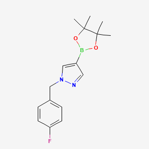 molecular formula C16H20BFN2O2 B1469493 1-(4-氟苄基)-4-(4,4,5,5-四甲基-1,3,2-二氧杂硼烷-2-基)-1H-吡唑 CAS No. 1379615-58-3