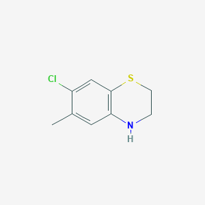 molecular formula C9H10ClNS B1469498 7-氯-6-甲基-3,4-二氢-2H-苯并[1,4]噻嗪 CAS No. 1350475-41-0