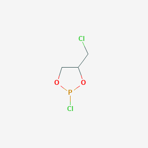 molecular formula C3H5Cl2O2P B14695015 1,3,2-Dioxaphospholane, 2-chloro-4-(chloromethyl)- CAS No. 25169-10-2