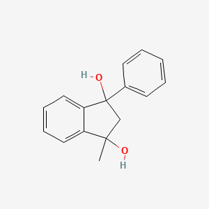 molecular formula C16H16O2 B14695064 1-methyl-3-phenyl-2H-indene-1,3-diol CAS No. 24387-76-6