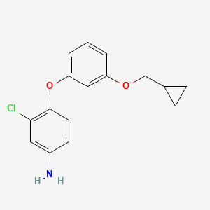 B1469511 3-Chloro-4-[3-(cyclopropylmethoxy)phenoxy]aniline CAS No. 940306-10-5
