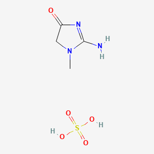 molecular formula C4H9N3O5S B14695112 2-amino-3-methyl-4H-imidazol-5-one;sulfuric acid CAS No. 31377-28-3