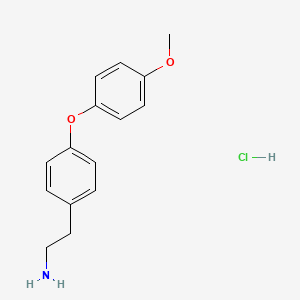 molecular formula C15H18ClNO2 B1469517 2-[4-(4-甲氧基苯氧基)苯基]乙-1-胺盐酸盐 CAS No. 100956-00-1