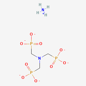 molecular formula C3H10N2O9P3-5 B14695176 (Nitrilotris(methylene))trisphosphonic acid, ammonium salt CAS No. 34274-28-7