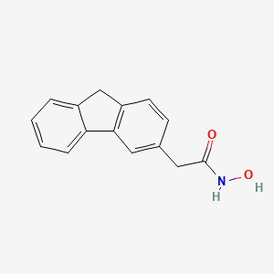 molecular formula C15H13NO2 B14695200 9H-Fluorene-3-acetamide, N-hydroxy- CAS No. 31339-04-5