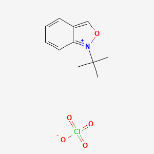 molecular formula C11H14ClNO5 B14695304 1-tert-Butyl-2,1-benzoxazol-1-ium perchlorate CAS No. 31562-01-3