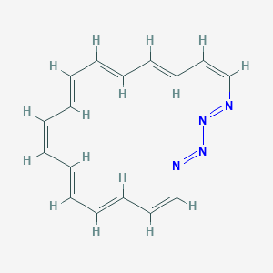 molecular formula C16H16N4 B14695340 (5Z,7E,9E,11E,13Z,15E,17E,19Z)-1,2,3,4-tetrazacycloicosa-1,3,5,7,9,11,13,15,17,19-decaene 