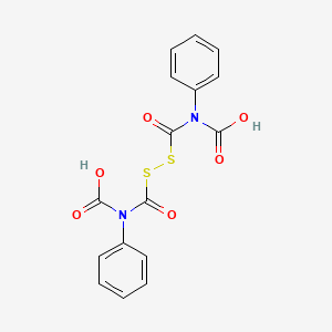 [[Carboxy(phenyl)carbamoyl]disulfanyl]carbonyl-phenylcarbamic acid